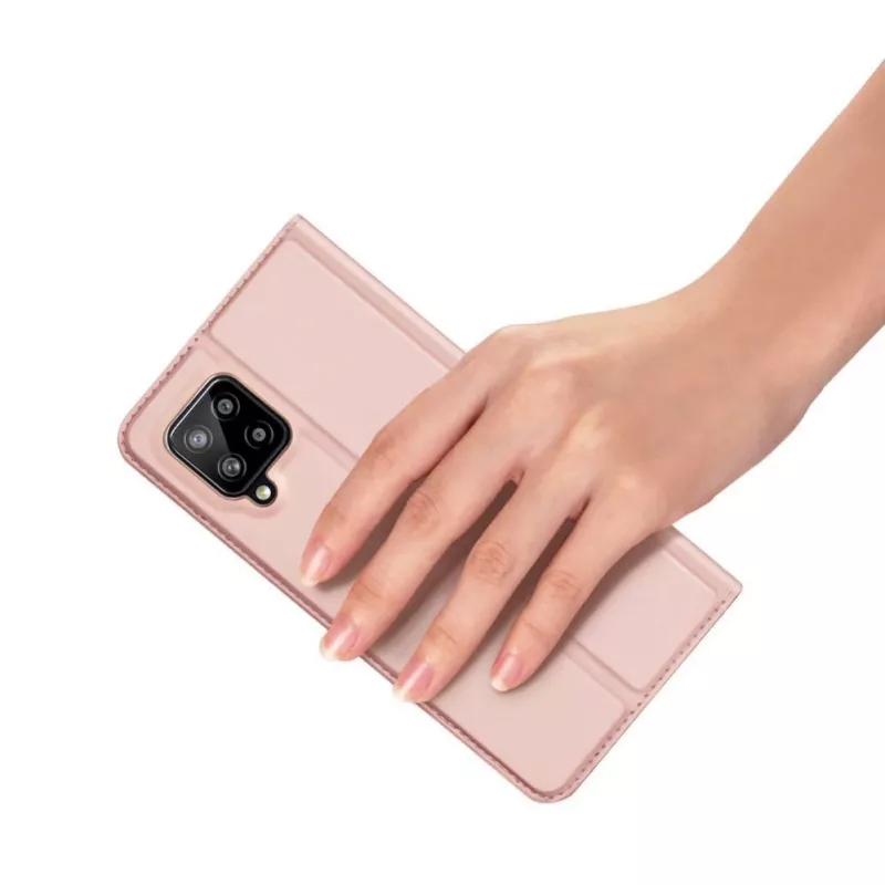 DUX DUCIS Skin Pro Flip Case Samsung Galaxy A54 5G, rožinė, PU oda su kortelių kišene ir stovu