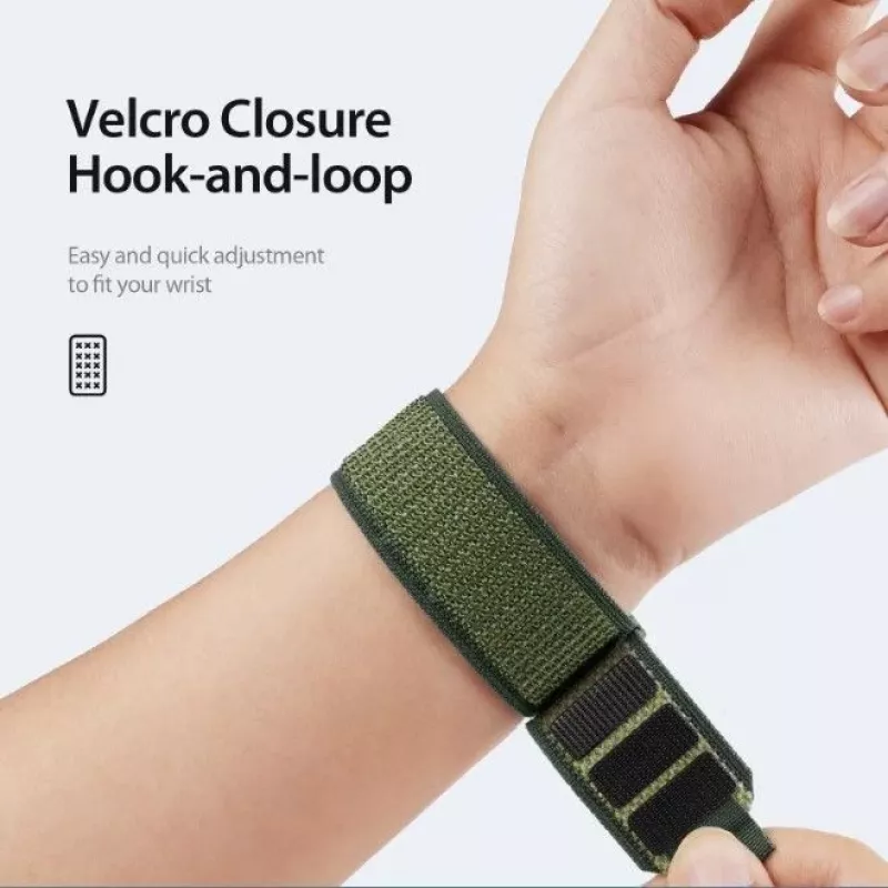 DUX DUCIS Sport Velcro Strap Apple Watch 42/44/45/46/49mm Žalia