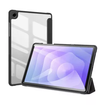 Dux Ducis Toby Case su atverčiamu stoveliu, skirtas Samsung Galaxy Tab A9 Plus / A11 Plus - Juoda