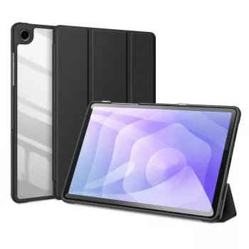 Dux Ducis Toby Case su atverčiamu stoveliu, skirtas Samsung Galaxy Tab A9 Plus / A11 Plus - Juoda