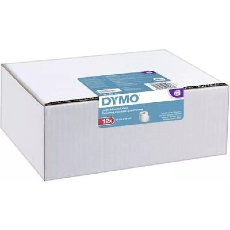 DYMO Authentic LabelWriter didelių adresų etiketės 36 mm x 89 mm permatomos, 2 ritinėliai po 130 (260 etikečių)