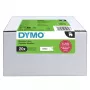 DYMO D1 etikečių juosta 9mm x 7m juoda ant baltos (10 vnt. pakelis)