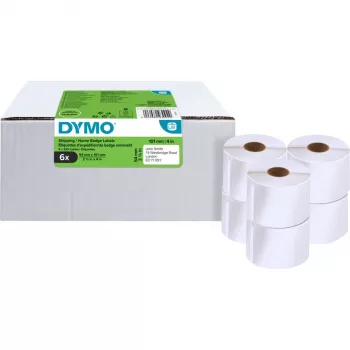 DYMO LabelWriter siuntimo ir vardo ženkliukų etiketės, 54 x 101 mm, baltos, nuolatinis klijavimas, 220 etikečių ritinyje