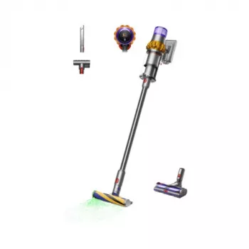 Dyson V15 Detect Absolute belaidis dulkių siurblys, nerūdijančio plieno, 240AW, LCD ekranas, 60 min veikimo