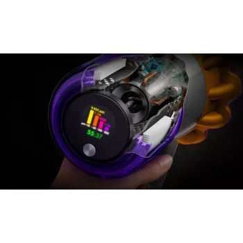 Dyson V15s Detect Submarine 2-in-1 siurblys, sausas ir šlapias, be maišelio, 0.77 l, nikelio/geltonos spalvos