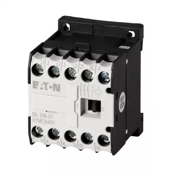 Eatono DILEM-01 galios kontaktoriai, 3P+1NO, 230V 50Hz / 240V 60Hz, 4kW AC-3, IP20 (051795)
