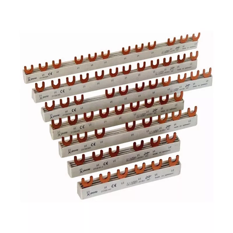 Eaton EVG-3PHAS/9MODUL 3 fazių šukos, 10 mm², 9 moduliai, 63 A, 400 V, šakutės tipo, pilnai izoliuotos, pilkos