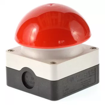 EATON FAK-R/KC11/I Grybo formos mygtukas, 1NC+1NO, raudonas, 230V AC, 6A, IP67, momentinis, montuojamas į skydą