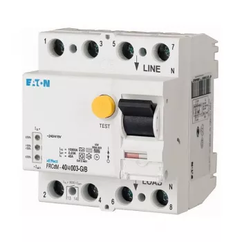 Eaton FRCDM-40/4/003-G/B skaitmeninis B tipo diferencialinis srovės valdiklis 40A 4 polių 30mA 230/400V AC DIN bėgelis