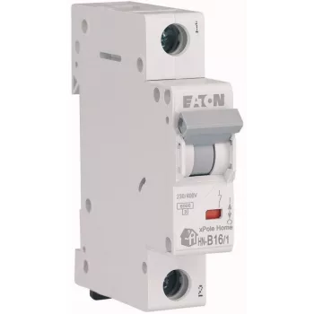 Eaton HN-B16/1 B tipo miniatiūrinis automatinis jungiklis, 16 A, 1 polių, 6 kA, 230 V kintamoji srovė, DIN bėgelio montavimas, 1 modulio plotis