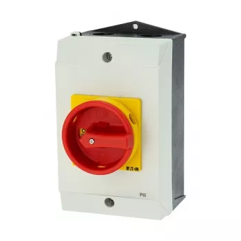 EATON P1-32/I2/SVB pagrindinis jungiklis 32A, 3 polių, paviršinio montavimo su avarinio sustabdymo funkcija 207314