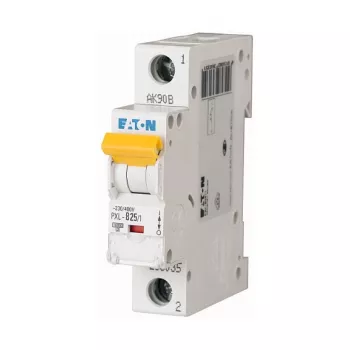 EATON PXL-B25/1 Mini grandinės pertraukiklis MCB, 25A, 1 poliaus, B tipo, 10kA, DIN bėgelis