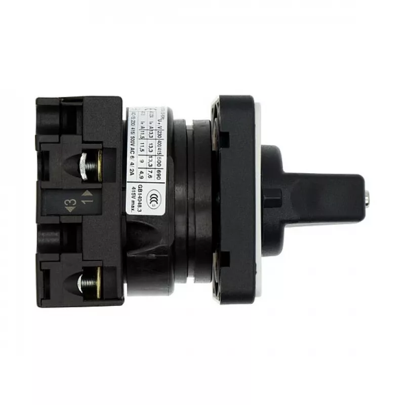 Eaton T0-1-15431/E 1 poliaus kumštelinis jungiklis 20A, 690V AC, juoda/pilka, priekinis montavimas, IP65
