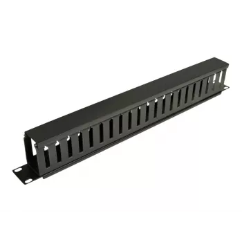 Eaton Tripp Lite Series Rack Enclosure Horizontal Cable Manager (Finger Duct) 1URM - Black - 1U - 19 in