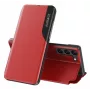 Eco Samsung Galaxy S23+ su Flip Stand Leather View Case Raudona