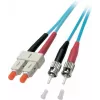 EFB dvipusis šviesolaidinis kabelis SC-ST OM3 50/125µm LSZH Aqua 5m