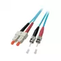 EFB dvipusis šviesolaidinis kabelis SC-ST OM3 50/125µm LSZH Aqua 5m