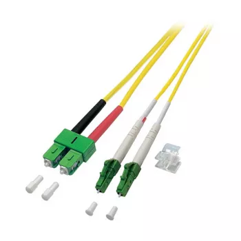 EFB Duplex Patch Cable LC/APC-SC/APC OS2 G652D 10m LSZH 2mm Geltonas