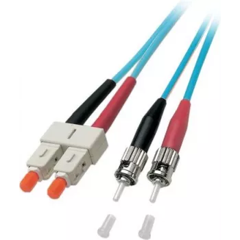EFB-Elektronik ECOFIBER Duplex Jumper SC-ST 50/125µ OM3 LSZH Aqua 3.0mm 15m