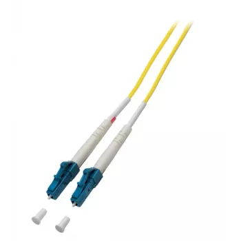 EFB-Elektronik ECOFIBER Simplex LC-LC Single-Mode Fiber Optic Patch Cable, G.657.A2, 0.5m, 2.0mm, Yellow, 9/125µm