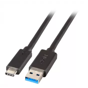 EFB Elektronik USB 3.2 Gen 1 SuperSpeed laidas, Type-A kištukas – Type-C kištukas, 3A, 5 Gbit/s, 0,5 m, juodas
