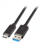 EFB Elektronik USB 3.2 Gen 1 SuperSpeed laidas, Type-A kištukas – Type-C kištukas, 3A, 5 Gbit/s, 0,5 m, juodas
