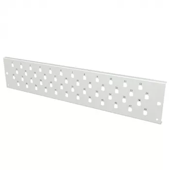 EFB Elektronik VSB2HE-FP-48ST 2U 19 colių priekinis skydas 48 ST/FC D-hole adapteriams, pilkas