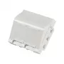 EFB ET-25028 Centrinė montavimo plokštelė 2 Keystone moduliams, kampuota išvada, 45x45 mm