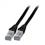 EFB K5538SW.7,5 Cat.6A S/FTP TPE pataisos kabelis RJ45 7,5 m juodas