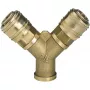 Einhell suspausto oro paskirstytojas su 2 greitaisiais sujungimais, R 3/8 colio vidinis sriegis, nikeliuotas žalvaris 4139680