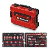 Einhell E-Case 92 dalių dirbtuvių įrankių rinkinys (370514) – chromo-vanadžio plienas, juoda/raudona