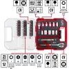 EINHELL-KWB Lizdų ir antgalių rinkinys 1/4 colio 37 dalių L-CASE dėkle