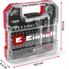 EINHELL-KWB Lizdų ir antgalių rinkinys 1/4 colio 37 dalių L-CASE dėkle