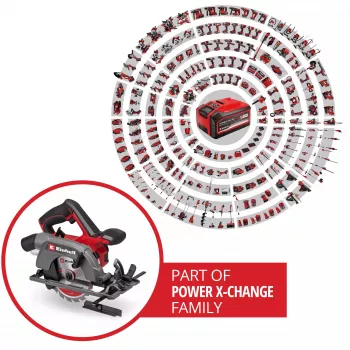 Einhell Power X-Change belaidis rankinis diskinis pjūklas TE-CS 18/150-2 Li-Solo, 18V (Raudonas/Juodas, be akumuliatoriaus ir įkroviklio)