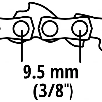 Einhell atsarginė grandinė 4501754, skirta GC-LC 18 Li ir GE-LC 18 Li akumuliatoriniams grandininiams pjūklams, 3/8 colio LP žingsnis, 1,3 mm griovelio plotis, 40 varomųjų grandžių, 25 cm lankas, pusiau kaltinė