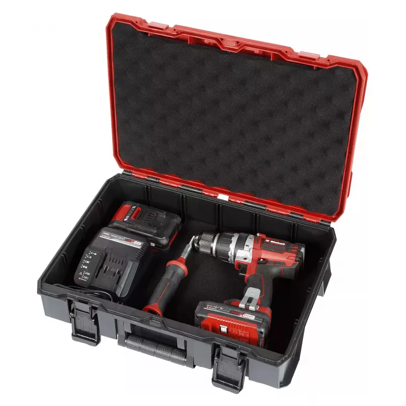 Einhell TP-CD 18/70 Li-i BL belaidis smūginis gręžtuvas – 18V bešepetėlis, 70 Nm, 2 greičiai, 2x4.0Ah Li-Ion komplektas