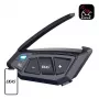 EJEAS MS20 Motociklo interkomo sistema su Bluetooth 5.1, 1000 m atstumu, IP65, CVC triukšmo slopinimu, HD stereo garsiakalbiais, FM radiju, USB-C, iki 20 h pokalbio laiko