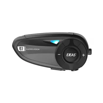 EJEAS Q2 Motociklo Intercom su Bluetooth 5.1, 800m diapazonu, IP65, DSP & CVC triukšmo slopinimu, FM radiju, balso asistentu, USB-C, iki 20h pokalbio laiko