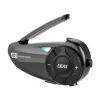 EJEAS Q2 Motociklo Intercom su Bluetooth 5.1, 800m diapazonu, IP65, DSP & CVC triukšmo slopinimu, FM radiju, balso asistentu, USB-C, iki 20h pokalbio laiko