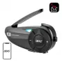 EJEAS Q2 Motociklo Intercom su Bluetooth 5.1, 800m diapazonu, IP65, DSP & CVC triukšmo slopinimu, FM radiju, balso asistentu, USB-C, iki 20h pokalbio laiko