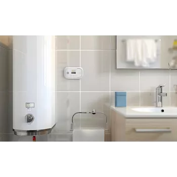 EL-HOME CD-17A2v2300/B anglies monoksido detektorius su LCD ekranu ir 9V atsargine baterija