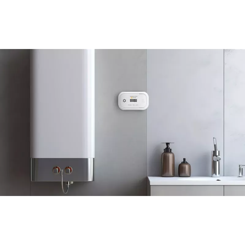 EL-HOME CD-17A2v2300/B anglies monoksido detektorius su LCD ekranu ir 9V atsargine baterija