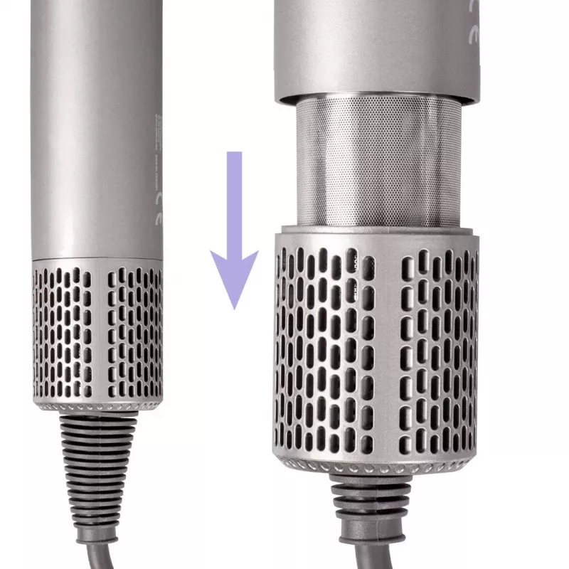 ELDOM HT280 Plaukų džiovintuvas, 1650 W, pilkas, 3 temperatūros režimai, 2 greičio režimai, šalto oro funkcija, koncentratoriaus antgalis, nuimamas oro filtras, pakabinimo kilpa, apsauga nuo perkaitimo, 1,8 m laidas