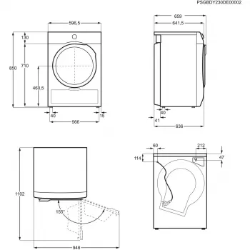 Electrolux 700 DelicateCare 9kg šilumos siurblio džiovintuvas