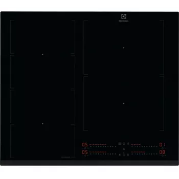 Electrolux EIV64453 Juoda įmontuojama 60 cm zoninė indukcinė kaitlentė su 4 zonomis