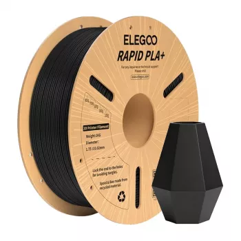 ELEGOO Rapid PLA+ Filament (Juodas) - Greitai spausdinantis 3D gijos