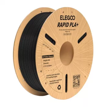 ELEGOO Rapid PLA+ Filament (Juodas) - Greitai spausdinantis 3D gijos