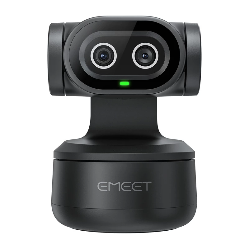 EMEET Pixy Webcam E3138 - Full HD 1080p 60fps, Autofocus, AI Noise Cancellation, juoda