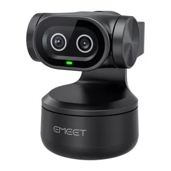 EMEET Pixy Webcam E3138 - Full HD 1080p 60fps, Autofocus, AI Noise Cancellation, juoda