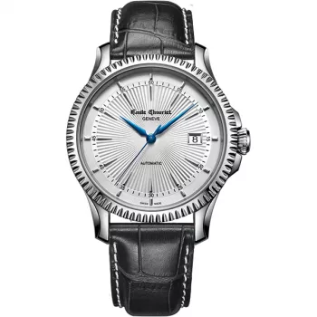 EMILE CHOURIET MAN Automatinis Laikrodis 081155G66272 40mm Juodas Ciferblatas Plieninė Apyrankė